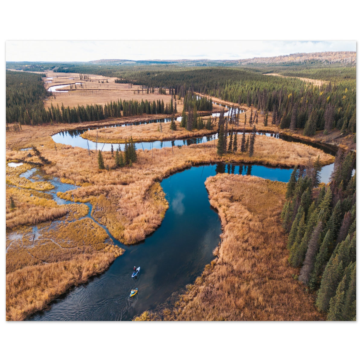 Paddling down the Moose River, Alaska