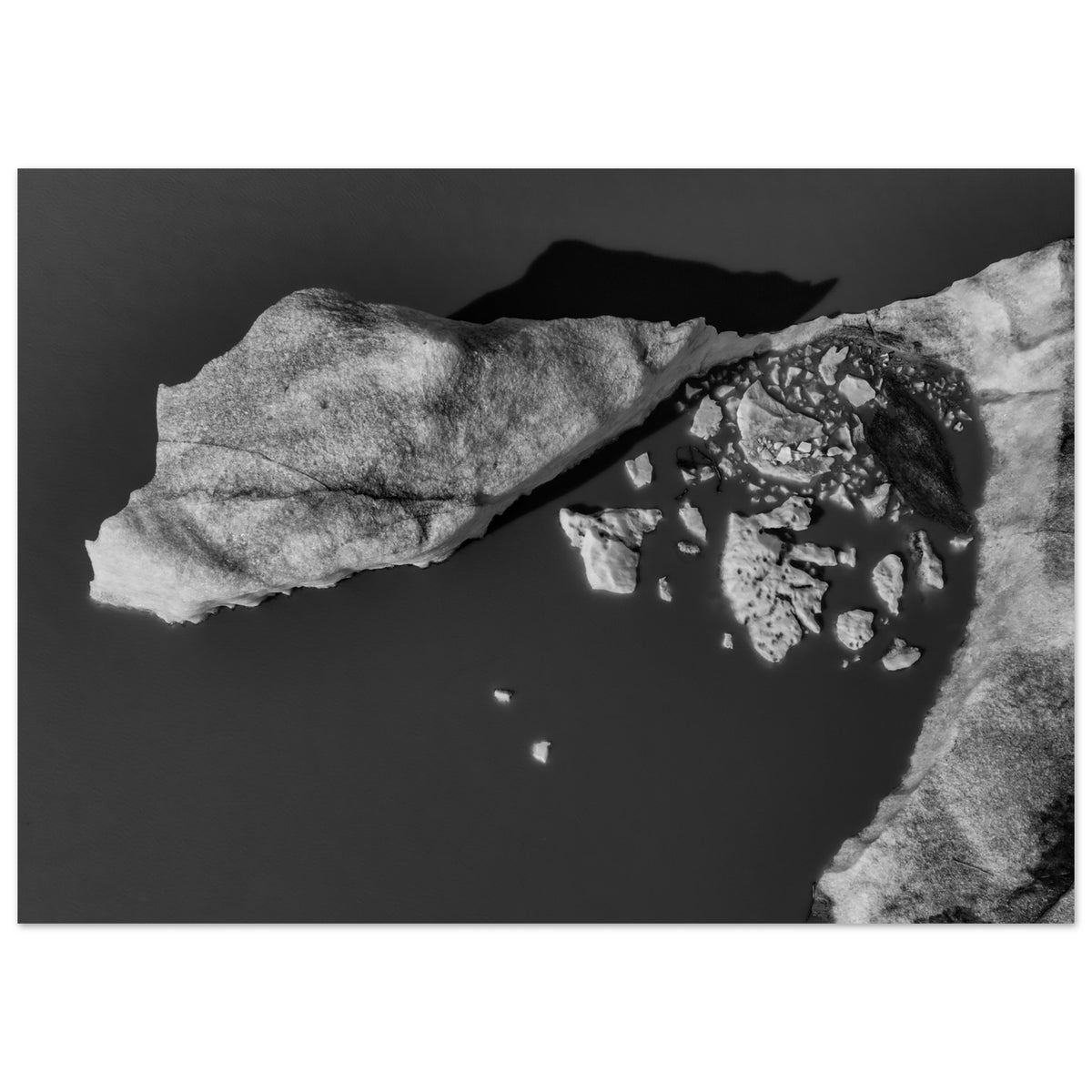 Ellesworth Glacier Lake, Alaska (black&white)