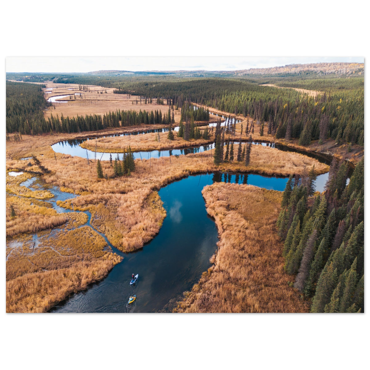 Paddling down the Moose River, Alaska