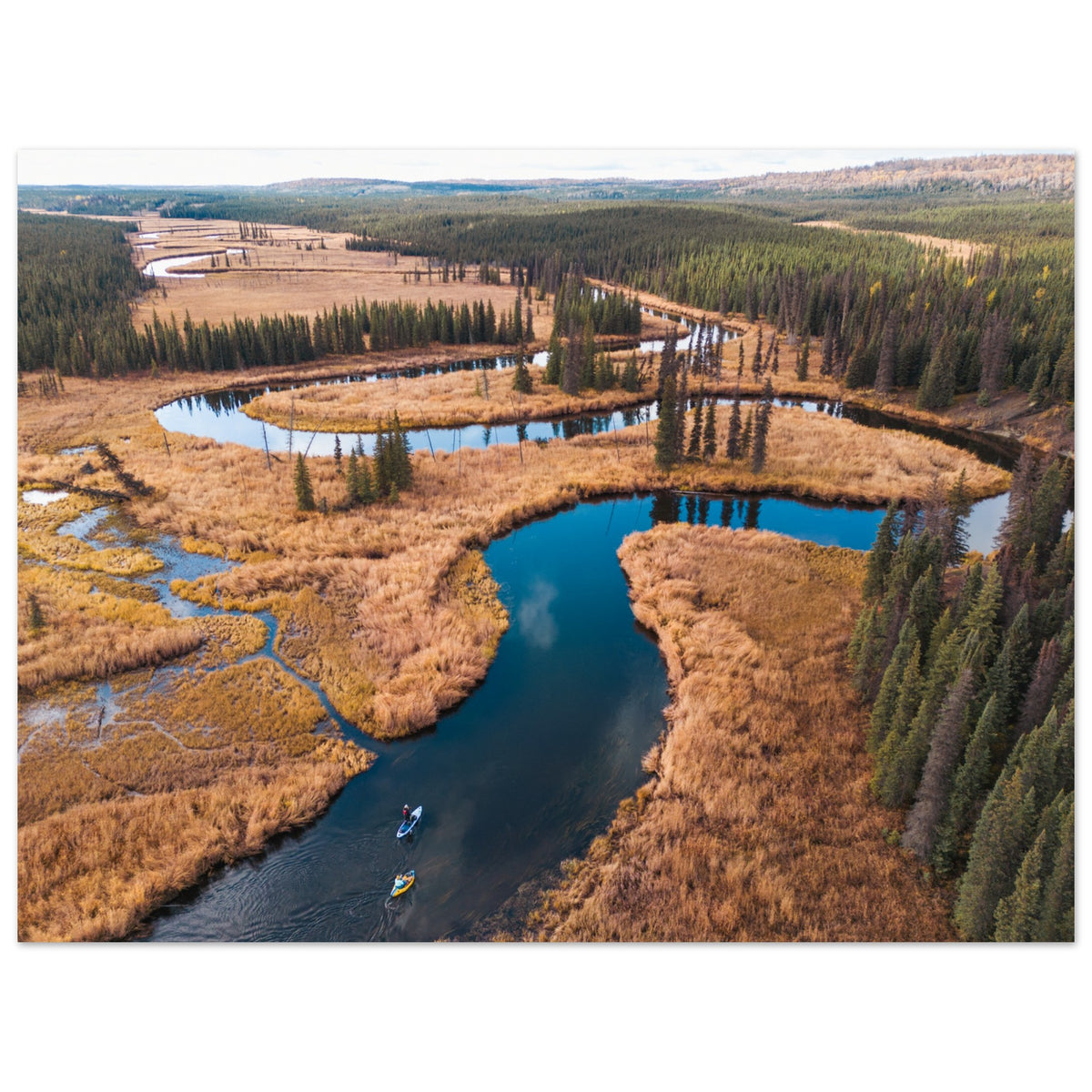 Paddling down the Moose River, Alaska