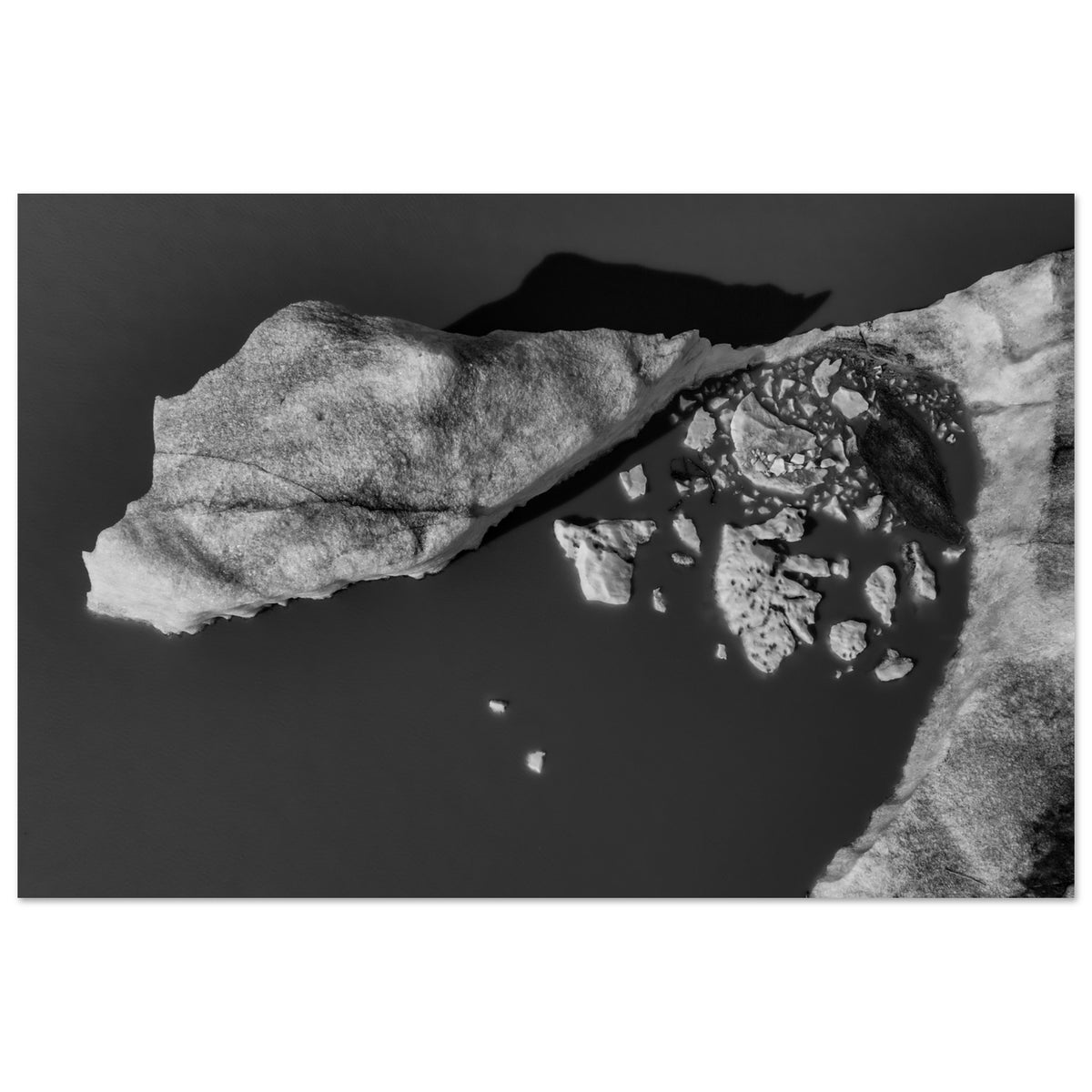 Ellesworth Glacier Lake, Alaska (black&white)