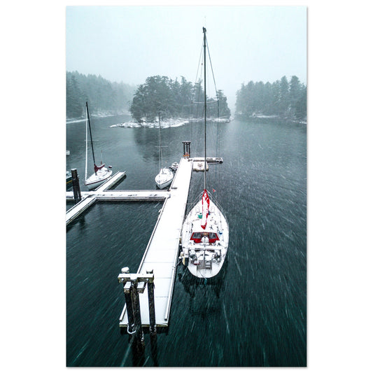 First Snow. De Courcy Island, British Columbia.