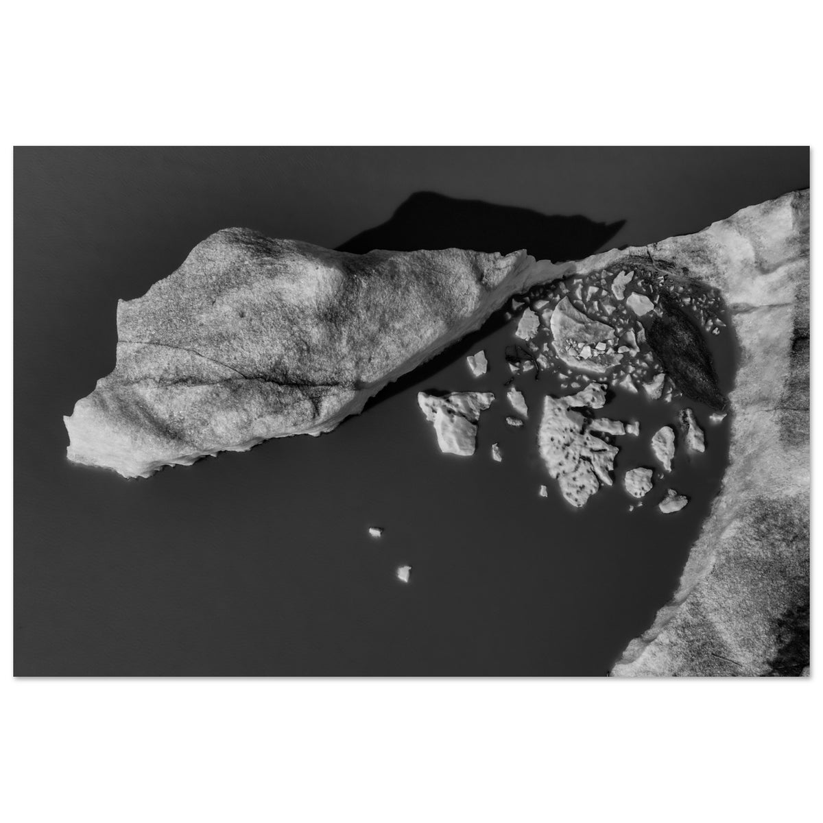 Ellesworth Glacier Lake, Alaska (black&white)
